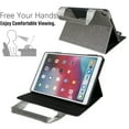 thumbnail image 4 of Case for iPad Pro 10.5" 2017 / Air 3rd Gen 10.5" 2019 / 7th / 8th / 9th, Classic PU Leather Nylon Hand Strap, Card Slots Kickstand Zipper Pocket Handbag Heavy Duty Protection Rugged Cover, Gray, 4 of 7