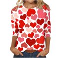 thumbnail image 2 of Fiudx Ofertas de La Semana Blusa Holgada con Estampado de Pascua y Cuello Redondo Retro de Manga Tres Cuartos a La Moda para Mujer, 2 of 4