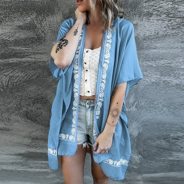 Chemise de plage tie dye en mousseline de soie