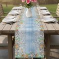 thumbnail image 4 of Summer Beach Starfish Table Runner 70 Inches, Blue Coastal Ocean Conch Wood Grain Bed Runner Dresser Scarves Tabletop for Indoor Outdoor Parties/Ceremony/Banquet, 13" x 70", 4 of 9