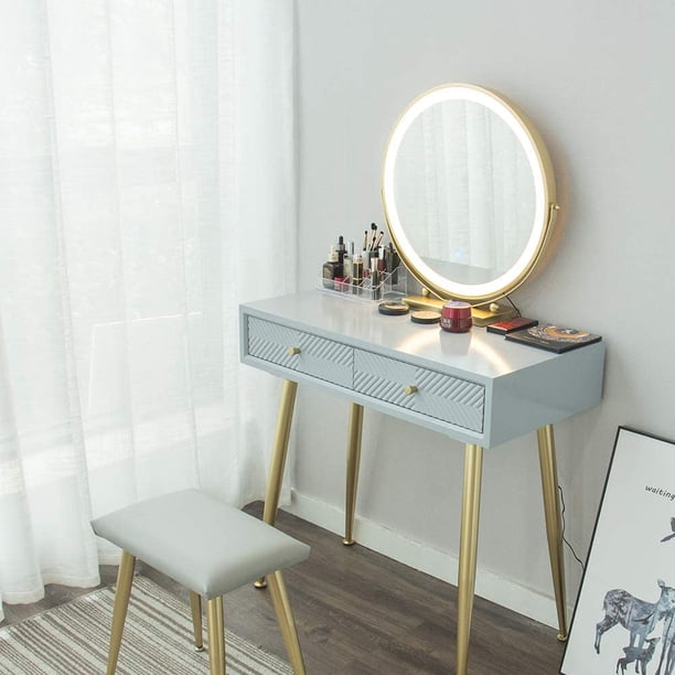 Elecwish Vanity Table Set with 3 Modes Adjustable ...