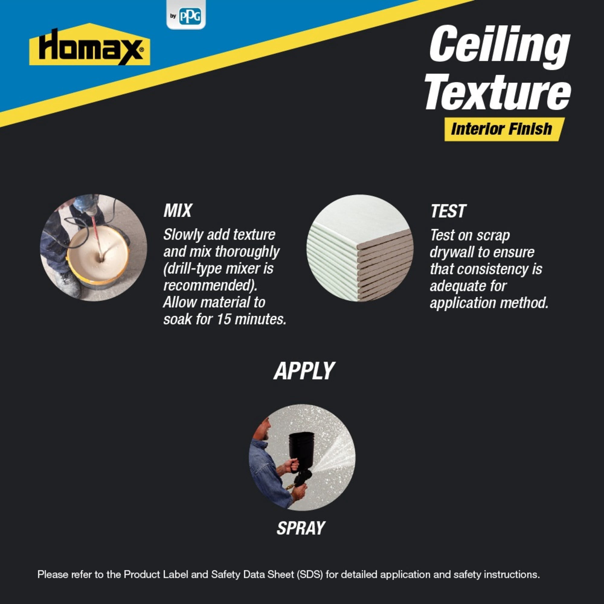 Homax Dry Mix Popcorn Ceiling Texture, 13 lbs.