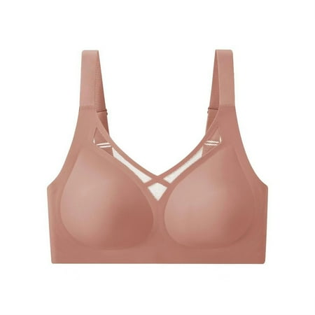 pstuiky Sports Bra  Women Solid Color Soft And Comfortable Without Steel Rings Gathering To A Large Bra Nursing Bra Underwear Summer Savings Clearance