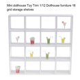 thumbnail image 3 of Mini Shelf Wooden 1/12 Decoration Miniature Stuff DIY Accessory Furniture Models Exquisite 16-grid Rack Model for Scene Layout, 3 of 5