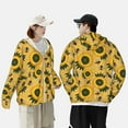 thumbnail image 6 of Sigee Bees and Sunflowers Print UPF50+ Men's Sun Protection Hoodie Shirt SPF UV Shirt Long Sleeve Fishing Outdoor Lightweight, S-3XL, 6 of 9