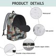 thumbnail image 4 of Dachshund and Floral Blue Pattern Backpack for School, Cute School Bag with Adjustable Shoulder Straps and Padded Back, 15.7"x11.8"x5.5", 4 of 5
