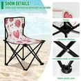 thumbnail image 4 of BZSMCE Camping Chairs Modern Luxe Love Pattern Folding chair, 4 of 8