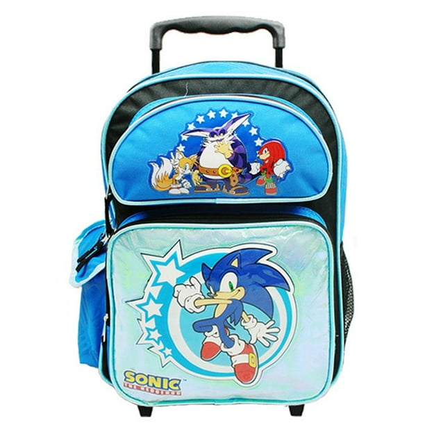 SEGA New Sonic The Hedgehog Large 16" School Rolling Backpack