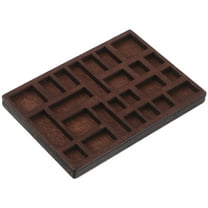 SWETRACE 1Set Dark Brown Miniature Trinket Shelf Wooden Earring Storage Compact Design for Home Decor