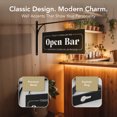 thumbnail image 5 of American Art Decor Metal Open Bar Sign - Black/White Double-Sided Wall & Outdoor Bar Decor, Vintage Style Hanging Bar Bracket Sign for Patio, Man Cave & Home Bar, 5 of 6