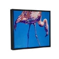 thumbnail image 3 of Bold Blue Modern Flamingo Animals & Insects Graphic Art Jet Black Framed Art Print Wall Art, 3 of 6