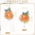thumbnail image 2 of Conjunto de Corsage de Muñeca y Boutonnières en Naranja Claro de Uxcell, Corsage de Flores Artificiales para Boda Novia Novio Ceremonia Aniversario Baile Fiesta, 2 of 6