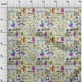 thumbnail image 3 of oneOone Cotton Cambric Light Gray Fabric Unicorn Pattern Craft Projects Decor Fabric Printed By The Yard 42 Inch Wide, 3 of 5