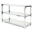 thumbnail image 2 of Furniture of America Ajani Glass Top Console Table, Chrome, 2 of 7