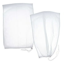 U.S. Pool Supply Fine Mesh Filter Bags for Leaf Vacuum Pool Cleaners, 2 Pack - Large 16" x 20" Replacement Net Bags, Locking Cord, Holds Leaves, Debris - Universal Fit