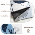thumbnail image 6 of Round Area Rug 3.3 Ft, Blue Bohogeometric Washable Non-Slip Circle Carpet for Living Room/Bedroom, Bohemia Ethnic Abstract Lines Leaf Low-Profile Small Kitchen Mats Collection Rugs for Indoor, 6 of 7