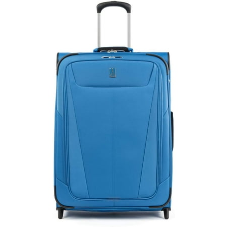 Travelpro Maxlite 5 Softside Lightweight Expandable Upright Luggage, Azure Blue, Checked-Medium 26-Inch