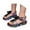 Black, variant on Girls Glitter Bow LED Light Up Sandals, Adjustable Buckle Open Toe Kids Summer Shoes, Non Flexible Sole Sparkling Beach Party Walking Sandals 4-9Y