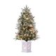 thumbnail image 1 of 3-foot frosty pre-lit mini artificial christmas tree con 78 dual-color leds y elk base, 1 of 7