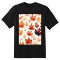 thumbnail image 2 of Plus Size Shirt for Women Oversized Black Tops for Women Short Sleeves Shirt for Women Maple Leaf2 T Shirt Crewneck Shirt for Women M, 2 of 5