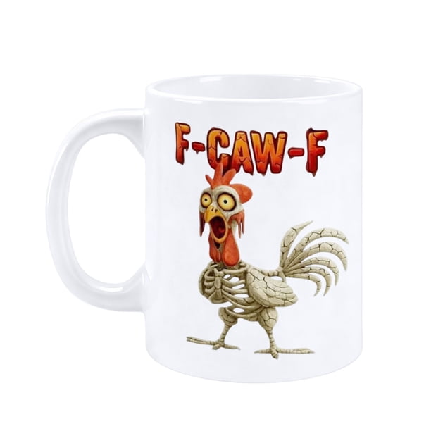 Taza de café con diseño de pollo y gallo para hombre y mujer, de cerámica de 11 oz, para té, regalo novedoso, para oficina, hogar, café, taza de café.