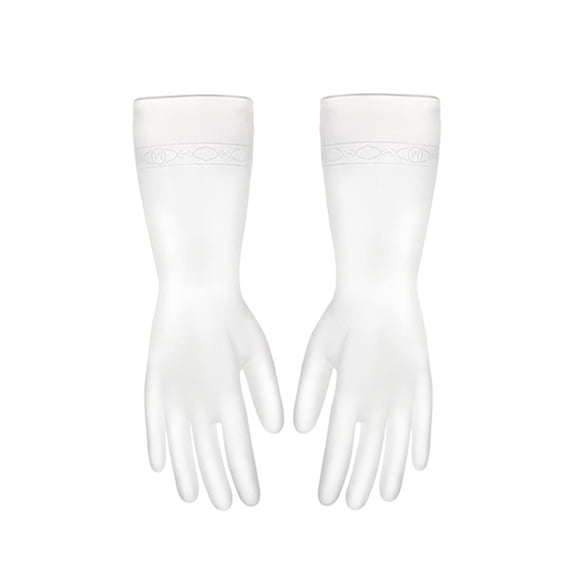 LOLIPPYY 1 Pair Clear PVC Gloves for Dishwashing, Kitchen Cleaning, Household Chores, and