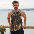 thumbnail image 6 of Balery desert Man Shepherd Dog Pattern Men's Workout Tank Top Gym Muscle Tee Fitness Bodybuilding Sleeveless T Shirt Quick Dry Fit Muscle Tank Top Slim-Fit Tank-X-Large, 6 of 7