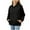 Black, variant on Mgmyaa Kids Hooded Sweatshirt Unisex Solid Color Pullover Casual Long Sleeve Sportswear Front Pocket Fleece Top for 2-12 Years