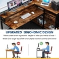 thumbnail image 6 of Loomie L Shaped Desk with Drawer, 55" W x 41" D Industrial Corner Computer Desk with 4 Tier Storage Shelves, Study Table Office, Rustic, 6 of 6