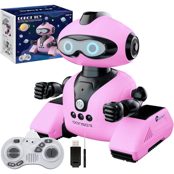 Robots Juguetes para niños, 2.4 Ghz Control remoto Robot Juguetes con música y ojos LED para niños y niñas, juguetes RC regalo para niños de 3 a 12 años