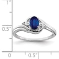thumbnail image 2 of 925 Sterling Silver Rhodium Plated Diamond and Sapphire Ring, 2 of 2