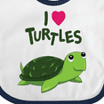 thumbnail image 4 of Inktastic I Love Turtles Boys or Girls Baby Bib, 4 of 4