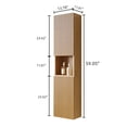 thumbnail image 5 of 59" Tall Bathroom Wall Mounted Cabinet, Narrow Storage Cabinet with Doors and Shelves, Suitable for Small Spaces, Applicable to Bathroom,, 5 of 5