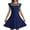 Navy, variant on JAKANYQ Kids Girls Dress Summer Ruffle Sleeve Mesh A-LineCasual Party Dresses With Pockets Trendy Clothes, Yellow, 6-7 Years