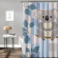 thumbnail image 2 of BCIIG Koala Bear Leaves Bathroom Shower Curtain Set with Hooks 60"x72, 2 of 7