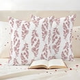 thumbnail image 3 of Red Botanical Outdoor Waterproof Pillow Covers, Pastoral Elegant Spring Floral Decorative Square Throw Pillowcase Sofa Cushion Sham for Patio/Couch/Chair, 20"x20" 2 Pack, 3 of 8