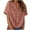 Pink, variant on Maean Women Cotton Linen Tops V Neck Buttons Beach Vacation Summer Blouse Casual Oversized Outfits