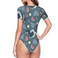 thumbnail image 4 of Fotbe Dachshund Dog Puppy Women's Crew Neck Short Sleeves Bodysuit Tops Round Neck Slim Sleeveless Soft Comfortable Basic-XX-Large, 4 of 9
