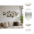 thumbnail image 5 of Small Metal Discs Wall Decor for Home Styling - Mounted Wall Art for Living Room, Bedroom, Bathroom, and Dining Room - Hanging Decor Accents for Indoor Use or Entryway Display - 18", Black & Silver, 5 of 11