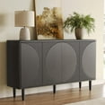 thumbnail image 2 of Tribesigns 59-Inch Sideboard Buffet Cabinet with Storage for Dining Room Living Room (Black), 2 of 4