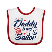 Inktastic My Daddy is My Sailor Boys or Girls Baby Bib