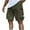 Army Green, variant on Cargo Shorts for Men Drawstring Zipper Pockets Workout Gym Hiking Fishing Casual Stretch Short Summer