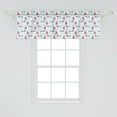 thumbnail image 2 of Ambesonne Dachshund Window Valance, Dog Holding Balloons Fun, 54" X 18", Vermilion Pale Blue, 2 of 3