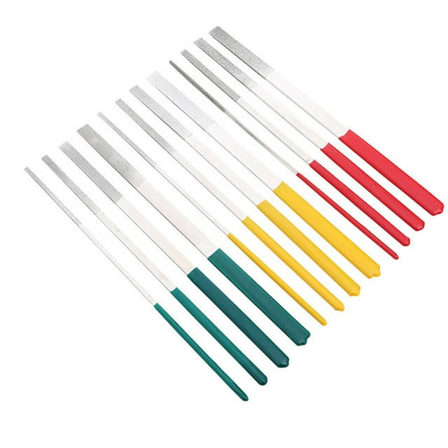 Yeacher 12PCS Diamond File Kit Assorted Rasp Repairing Tool Set 2mm/4mm/6mm/8mm