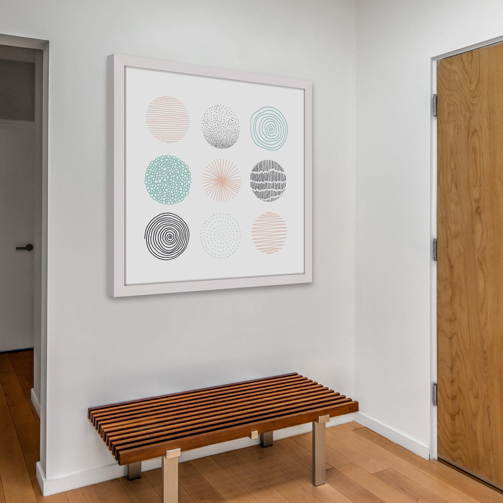 Marmont Hill "Circles in Patterns" by Shayna Pitch Framed Painting Print