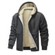 thumbnail image 1 of Sudadera con capucha y cremallera Wancir para hombre, forro polar y bolsillo con cremallera, sudadera con capucha gruesa, ajuste holgado, chaqueta deportiva de invierno, 1 of 4