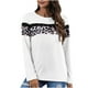 thumbnail image 1 of Moda mujer casual manga larga o-cuello patchwork señoras tops sudaderas Fridja  fksj1819, 1 of 5