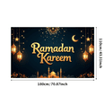 thumbnail image 3 of Elegant Ramadan Kareem Decor Star Moon Elements Banner for Celebrations Gathering Background Blessings Backdrop Lantern Prayer Decorations, 3 of 8