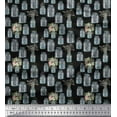 thumbnail image 1 of Soimoi Black Rayon Fabric Bottle Vase & Anemone Floral Print Fabric by Yard 56 Inch Wide, 1 of 3