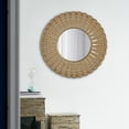 thumbnail image 6 of Wall Mounted Bathroom Mirrors 18.5" Transitional Beaded Sunburst Mirror, Round Accent Wall Mirror for Living Room, Entryway, Bathroom, Office, Foyer,Frameless Bathroom Mirrors, 6 of 7